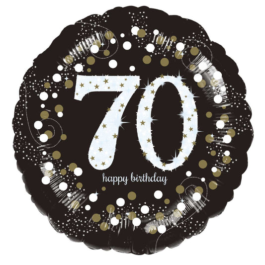 Age 70 Birthday Sparkling Celebration Balloon - 18" Foil