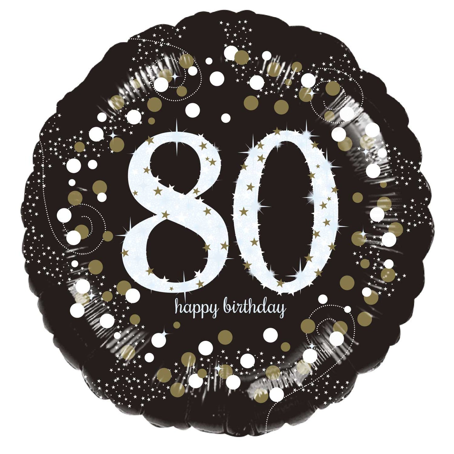 Age 80 Birthday Sparkling Celebration Balloon - 18" Foil