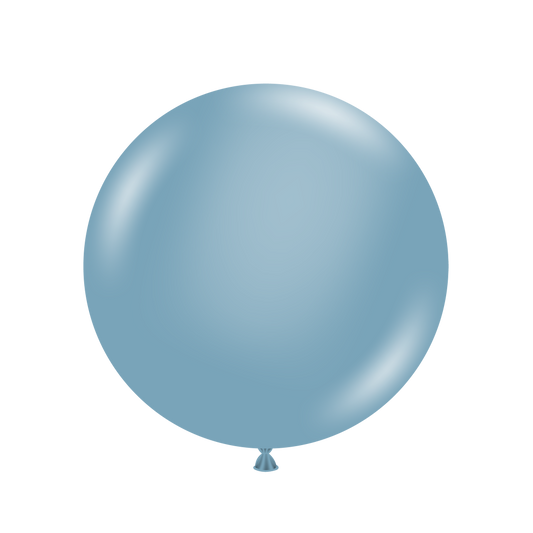 Pastel Blue Slate Balloons - 17" Latex (5ct)