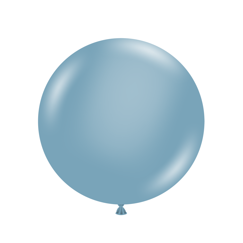 Pastel Blue Slate Balloons - 24" Latex (3ct)