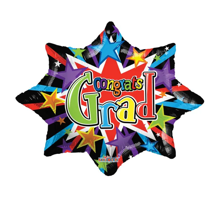 Colourful Burst Grad Balloons - 28" Foil