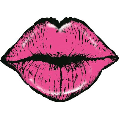 Mighty Bright Lips Balloons - 30" Foil