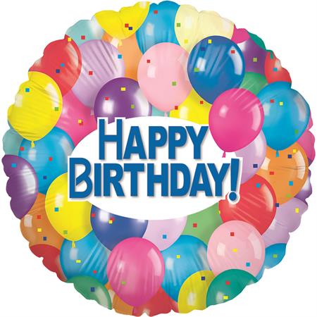 Birthday Party Balloons - 18" Foil Unpackaged