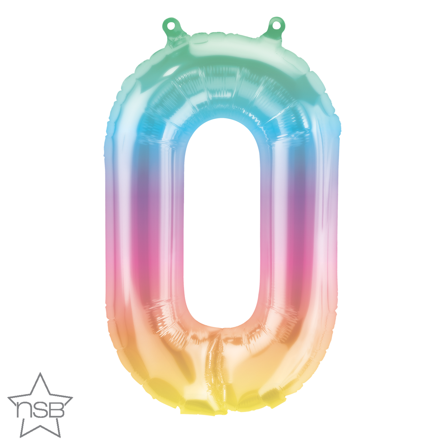 Jelli Ombré Number 0 Balloon - 16" Foil eol