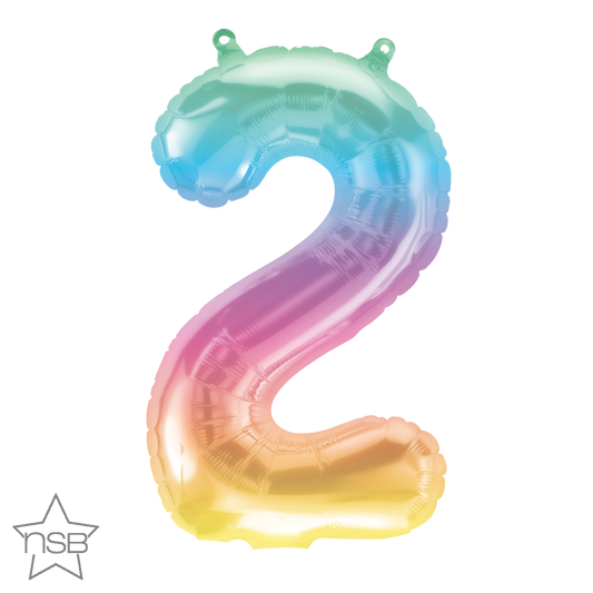 Jelli Ombré Number 2 Balloon - 16" Foil eol