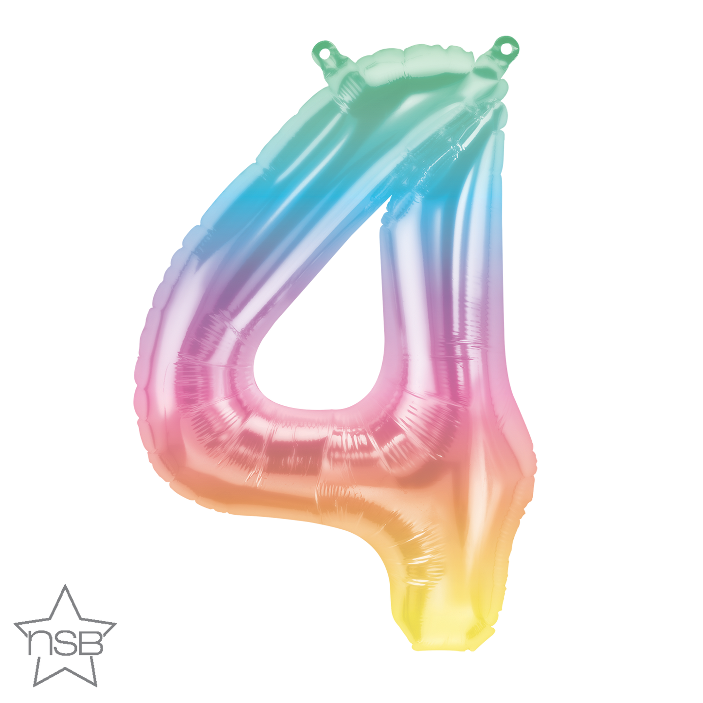 Jelli Ombré Number 4 Balloon - 16" Foil eol