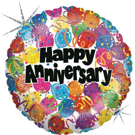 Party Anniversary Holographic Balloon - 18" Foil