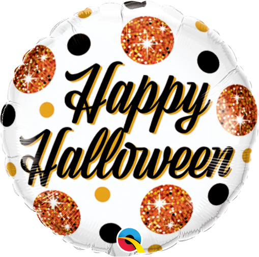 Mini Sparkly Dots Halloween Balloon - 9" Foil