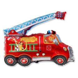 Fire Truck Mini Shape Air-Filled Balloon – Foil