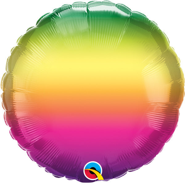 Vibrant Ombre Round Standard UnPackaged -18" foil