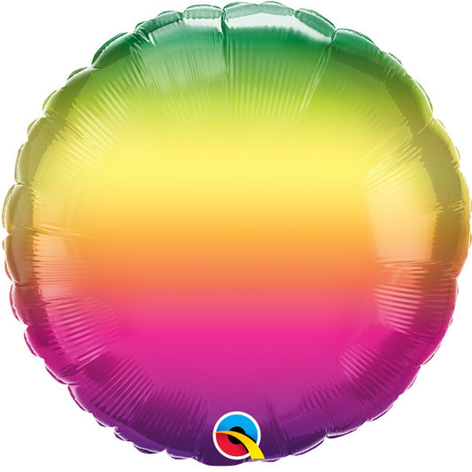 Vibrant Ombre Round Standard UnPackaged -18" foil