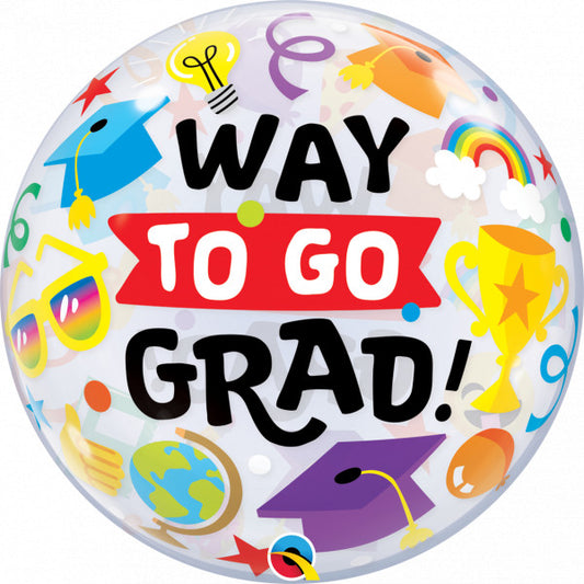 WAY TO GO GRAD EVERYTHING - SINGLE BUBBLE 22"