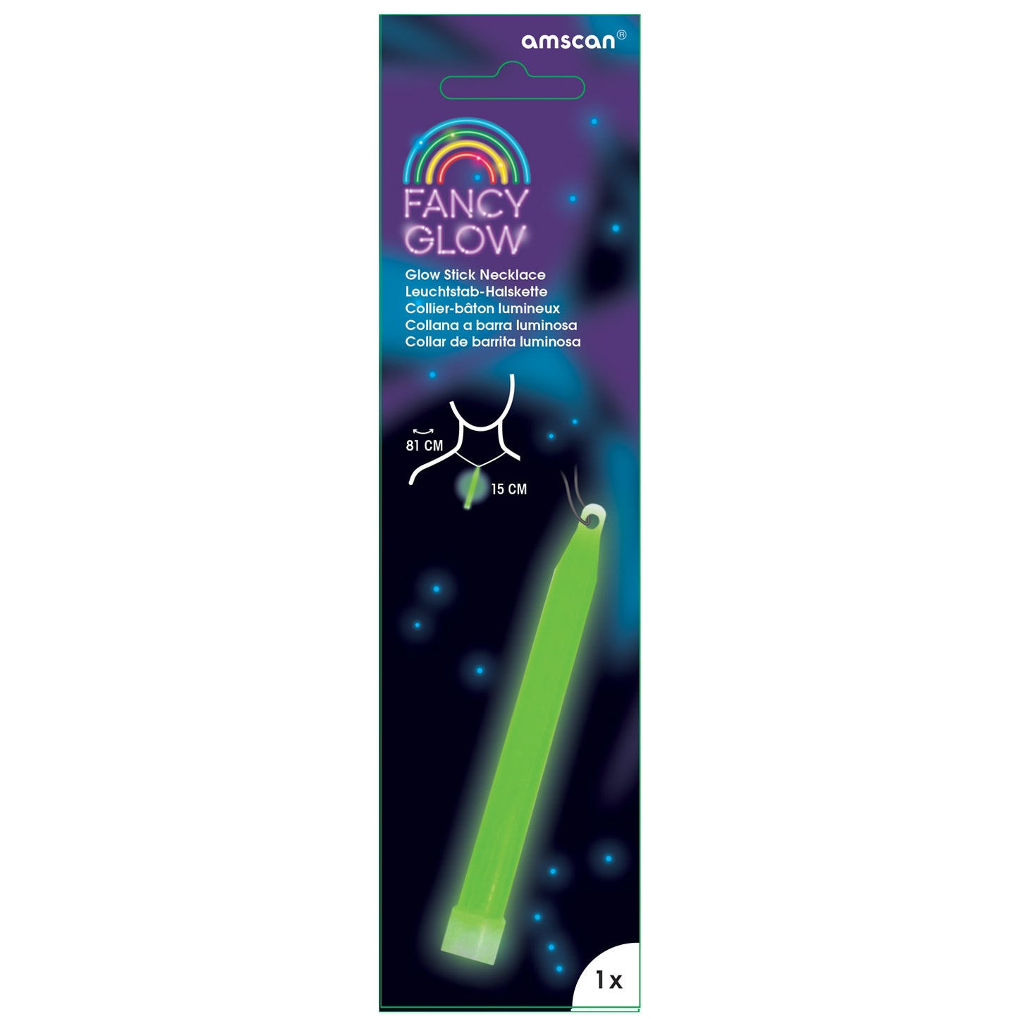 Fancy Glow Green Stick Necklaces 15cm - 1 PC