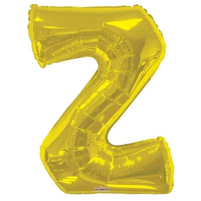 Gold Letter 'Z' Balloon - 34" Foil