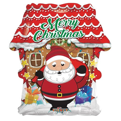 Merry Christmas and House Balloon - Foil 18"