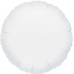 White Round Balloon - 18" Foil