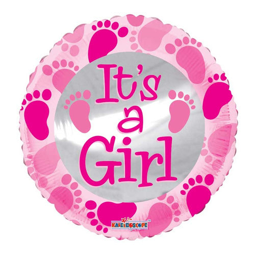Baby Pink Footprints Balloon - Foil