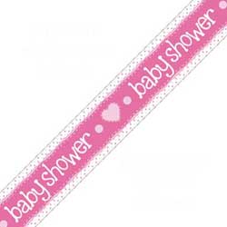 Baby Shower Pink Banner - (6ct)