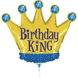 Birthday King Mini Shape Air-Filled Balloon – Foil