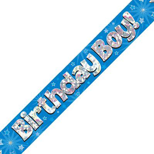 Blue Birthday Boy Banner - (6ct)