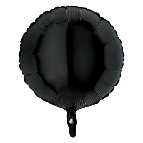 Black Round Balloon - 18" Foil