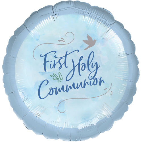 Blue First Holy Communion Standard Balloon - 18" Foil