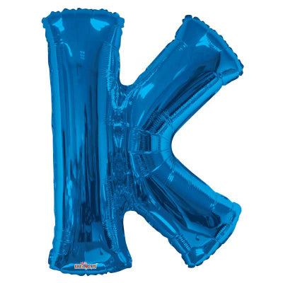 Blue Letter 'K' Balloon - 34" Foil