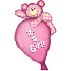 Carried Away Girl Supershape Balloon - Foil