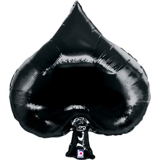 Casino Spade Supershape Balloon - Foil 34"