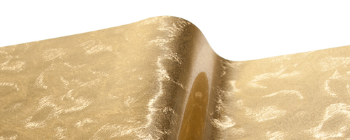 Indoor Florentine Gold Metalized PVC Vinyl - (305mm x 1m)