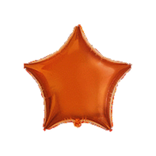 Metallic Orange Star Balloon - 18" Foil