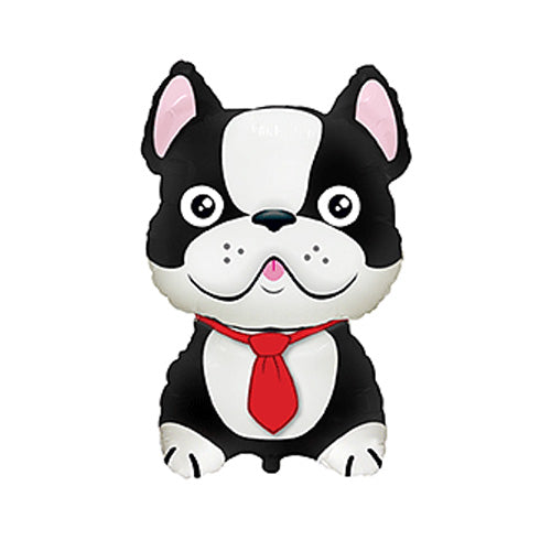 Black/White French Bulldog Balloon - Foil