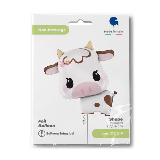 Cute Cow Supershape Balloon - 25"/64cm Foil