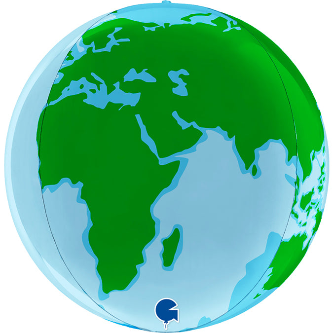 4D Globe Earth Balloon - 15" Foil Packaged