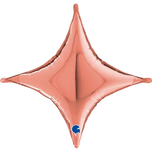 Deco Rose Gold Concave Cross Balloon - 18" Foil