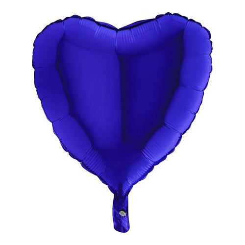 Blue Capri Heart Balloon - 18" Foil
