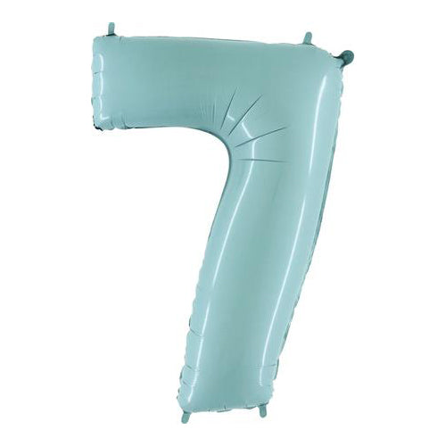 Pastel Blue Number 7 Balloon - 40" Foil