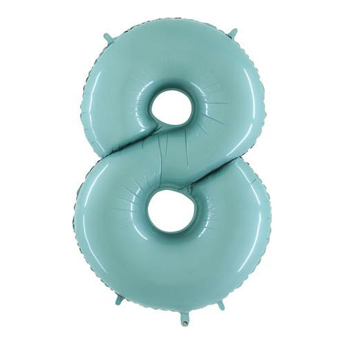 Pastel Blue Number 8 Balloon - 40" Foil
