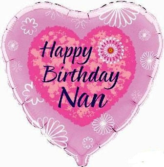 Happy Birthday Nan Balloon - 18" Foil