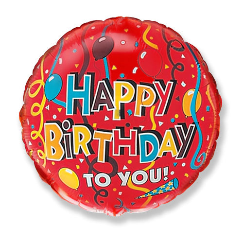 Happy Birthday Ribbon - 18" Foil Unpackaged