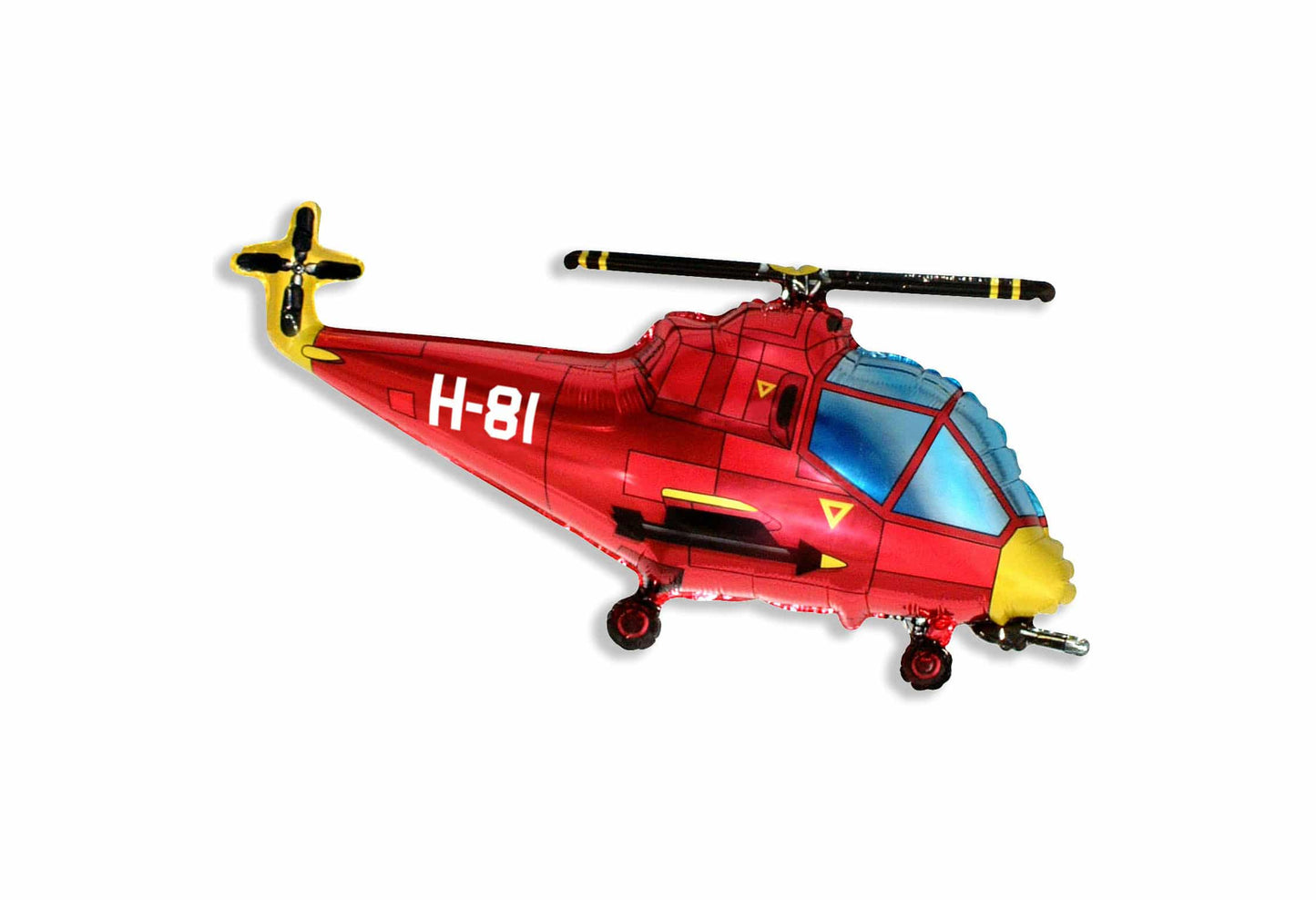 Red Helicopter Supershape Balloon - Foil