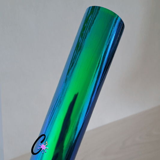 Emerald Blue Holo-Opal Vinyl - (30.5cm x 1m)