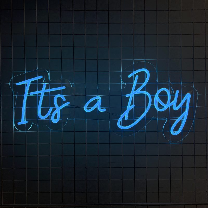 Lt. Blue Neon LED 'It's a Boy' Sign - 78 x 33.5cm