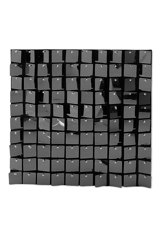 Square Sequin Backdrop 95 Black - (30x30cm) 24 Pack