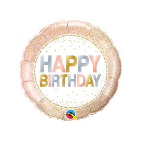 Metallic Dots Birthday - 18" Foil