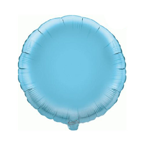 Light Blue Metallic Round Balloon - 18" Foil