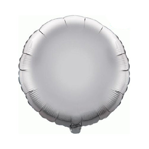 Silver Metallic Round Balloon - 18" Foil