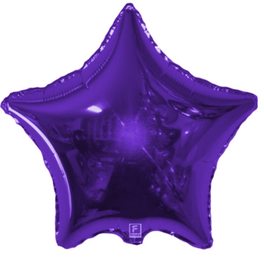 Violet Metallic Star Jumbo Balloon - 32" Foil