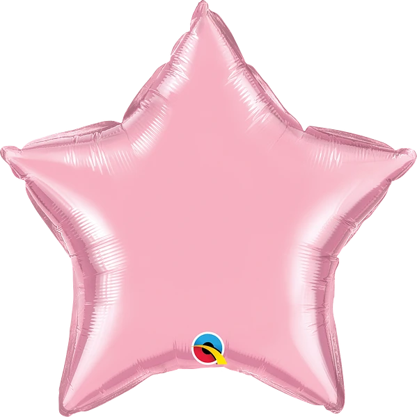 Pearl Pink Star Balloon - 20" Foil Packaged