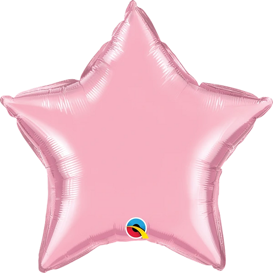 Pearl Pink Star Balloon - 20" Foil Packaged